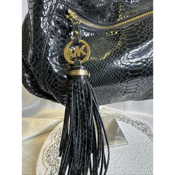 Michael Kors Black Patent Leather Snake - Picture 2 of 15